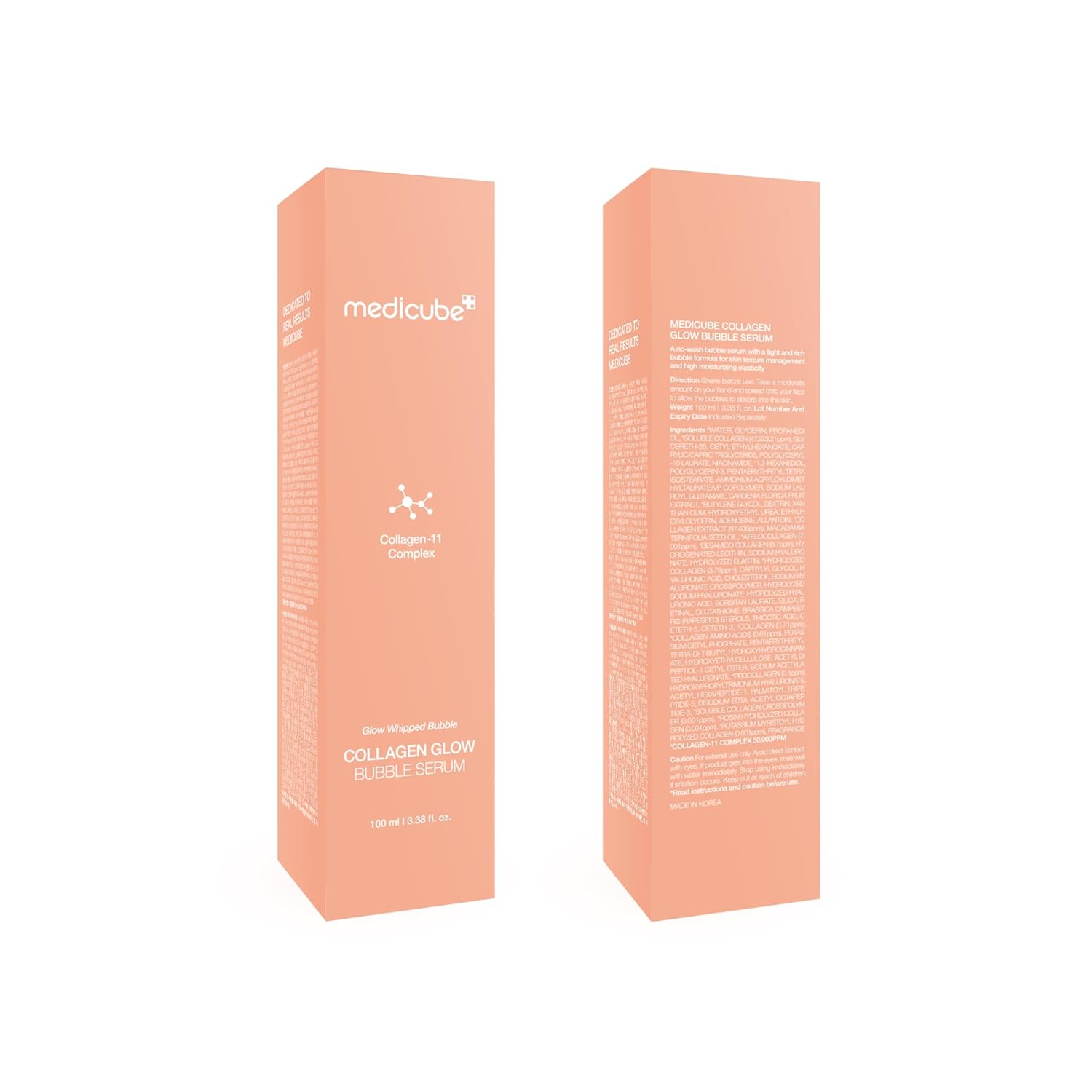 Medicube Collagen Glow Bubble Serum - Fast-absorbing bubble-type serum that gives you 24h Glow & Lifted Look - Korean skincare