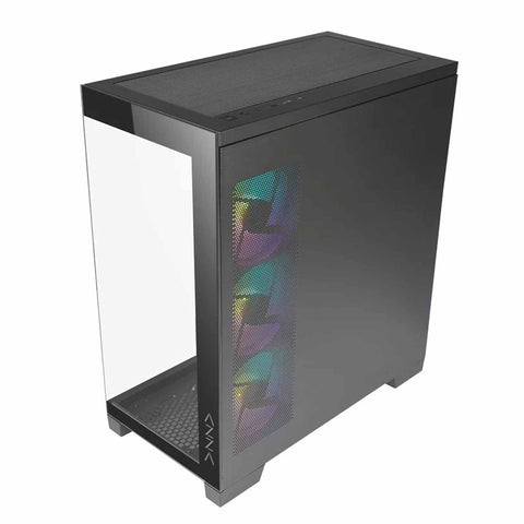 AZZA COVE Black ATX Mid Tower PC Case with 4 ARGB Fans Support Top 360 cooler - usb type C
