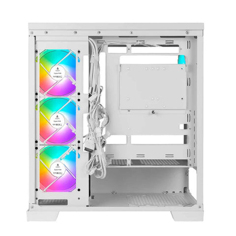 AZZA COVE Black ATX Mid Tower PC Case with 4 ARGB Fans Support Top 360 cooler - usb type C