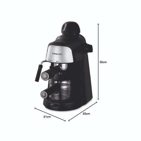 SOKANY Steam Espresso Maker Coffee Machine 800W with Safety Valve (Model SK-6810)