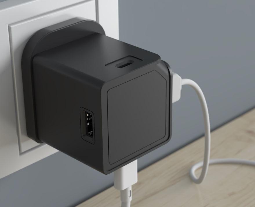 Allocacoc USB Cube Original PD GaN 65W - UK, Grey
