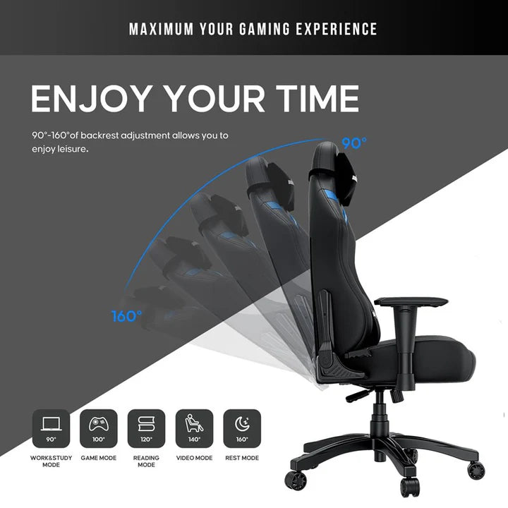 AndaSeat Luna series Gaming Chair Large - Black/Blue-كرسي الألعاب AndaSeat Luna Series كبير - أسود/أزرق