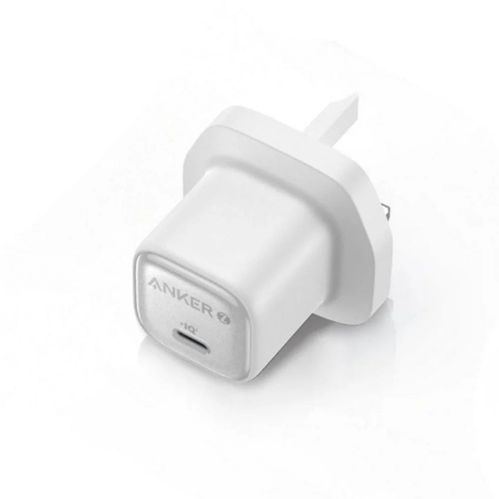 Anker Zolo Charger 20W GaN, USB PD (Power Delivery) with USB C Cable - White