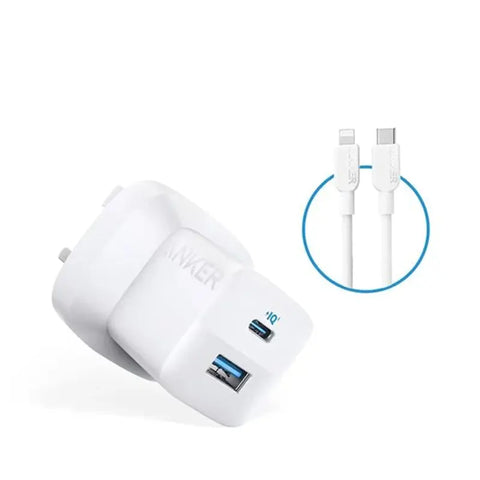 Anker 323 Charger 33W 3FT with C-L Cable - White