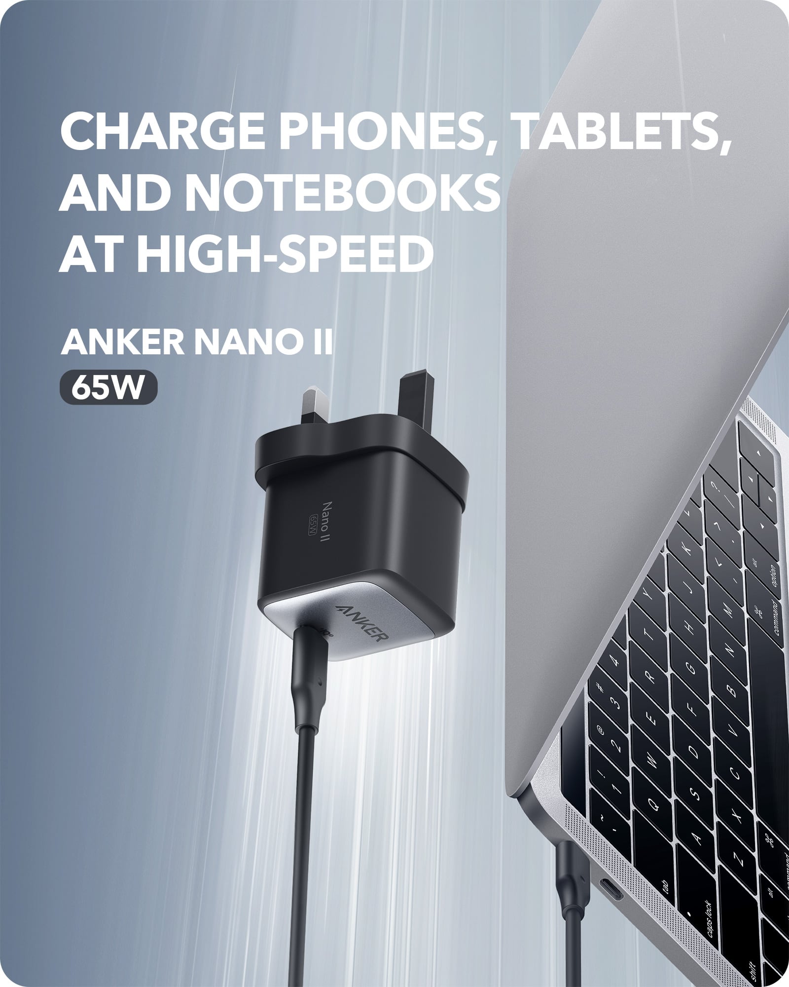 Anker Nano II 65W, GaN II Charger – Compact USB-C Fast Charger
