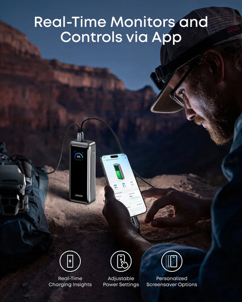 بانك الطاقة أنكر برايم 26250 مللي أمبير – 300 واط  الإخراج الكلي، 140 واط كحد أقصى (الكابل مشمول)