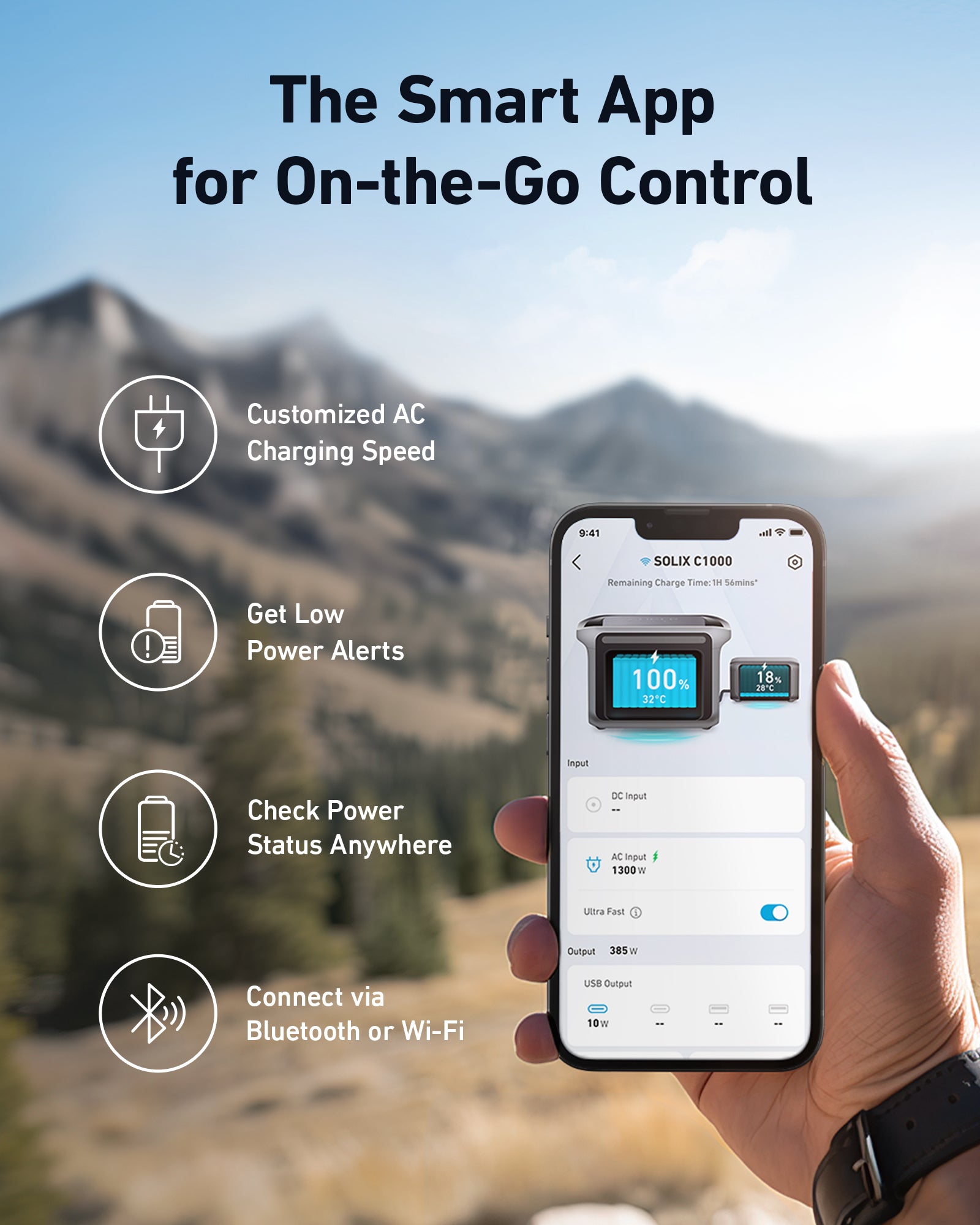 Anker SOLIX C1000 1056Wh Portable Power Station – 1800W