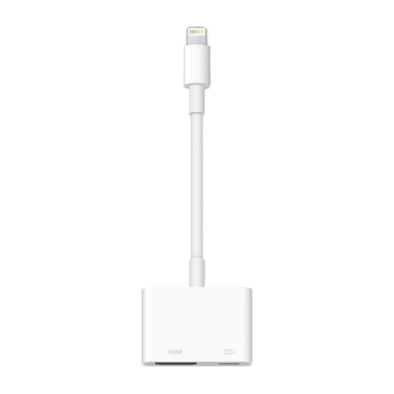 White Apple adapter on a white background