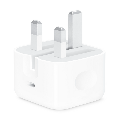 White wall plug adapter on a white background