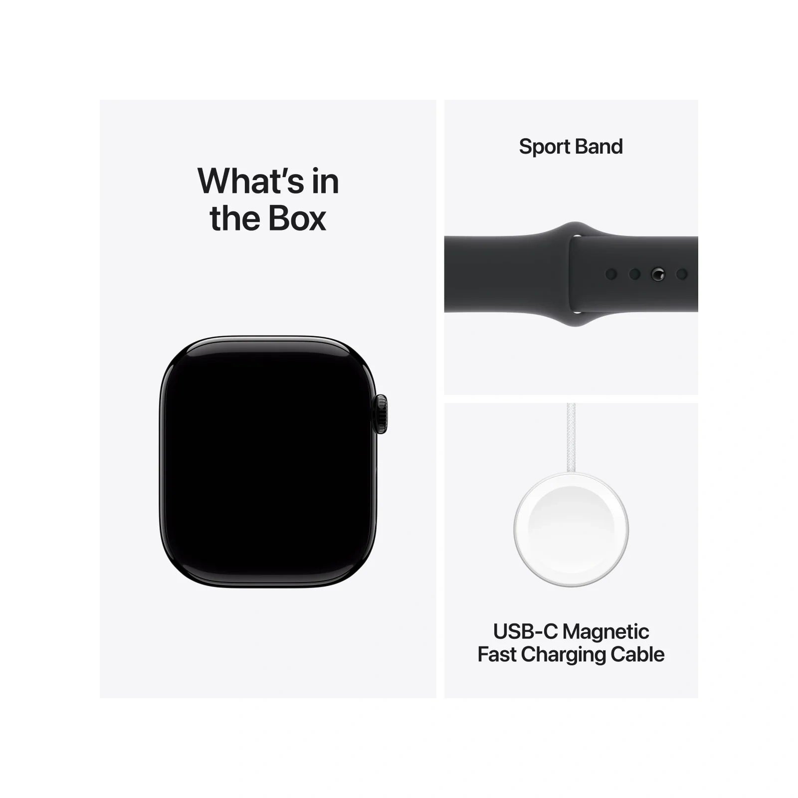 Apple Watch Series 10 GPS + Cellular 46mm Jet Black Aluminium Case With Black Sport Band