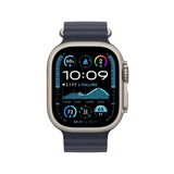 Apple Watch Ultra 2 GPS + Cellular 49mm Natural Titanium Case with Navy Ocean Band