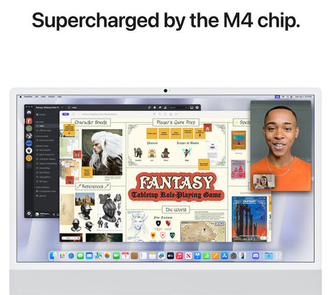 Apple iMac 24" M4 – 10-Core CPU, 10-Core GPU, 24GB RAM, 1TB SSD, Arabic/English Keyboard, Silver