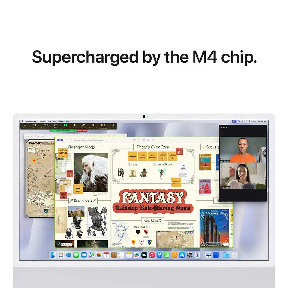 Apple iMac 24" M4 – 8-Core CPU, 8-Core GPU, 16GB RAM, 256GB SSD, Arabic/English Keyboard, Silver