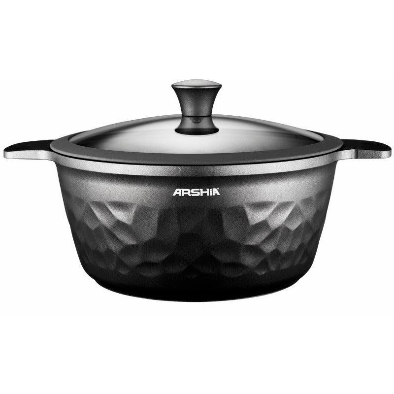 Arshia CO110-3154, 28cm Cast Iron Casserole with Lid