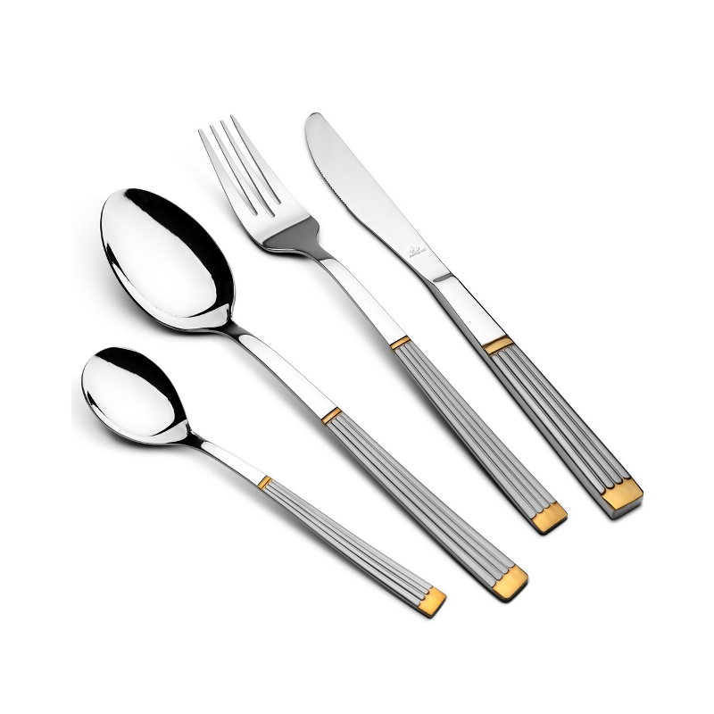 Arshia TM287GS-3090, Cutlery Set 86pcs – Gold & Silver Finish