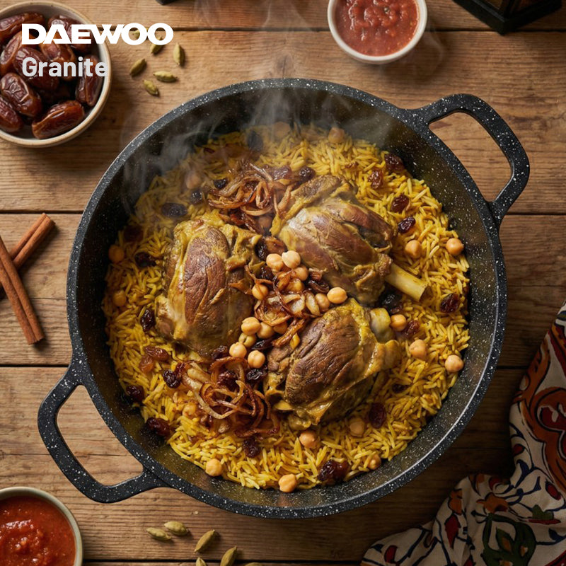 Daewoo 32cm Granite Casserole Pot with Lid - DASAG32 (2-Year Warranty)