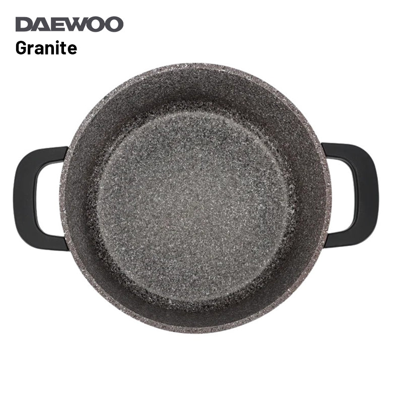 Daewoo 32cm Granite Casserole Pot with Lid - DASAG32 (2-Year Warranty)