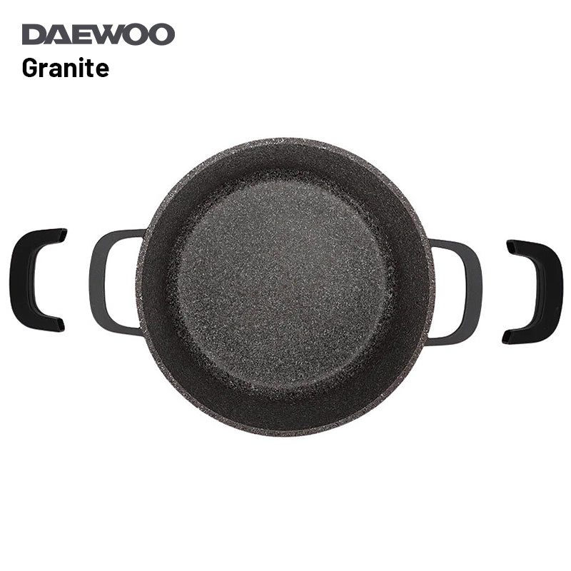 Daewoo 32cm Granite Casserole Pot with Lid - DASAG32 (2-Year Warranty)
