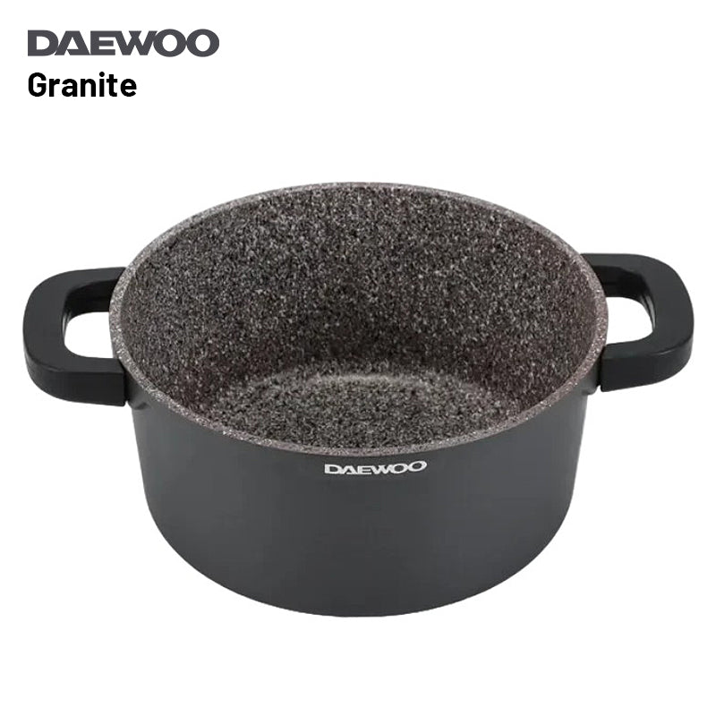 Daewoo 32cm Granite Casserole Pot with Lid - DASAG32 (2-Year Warranty)