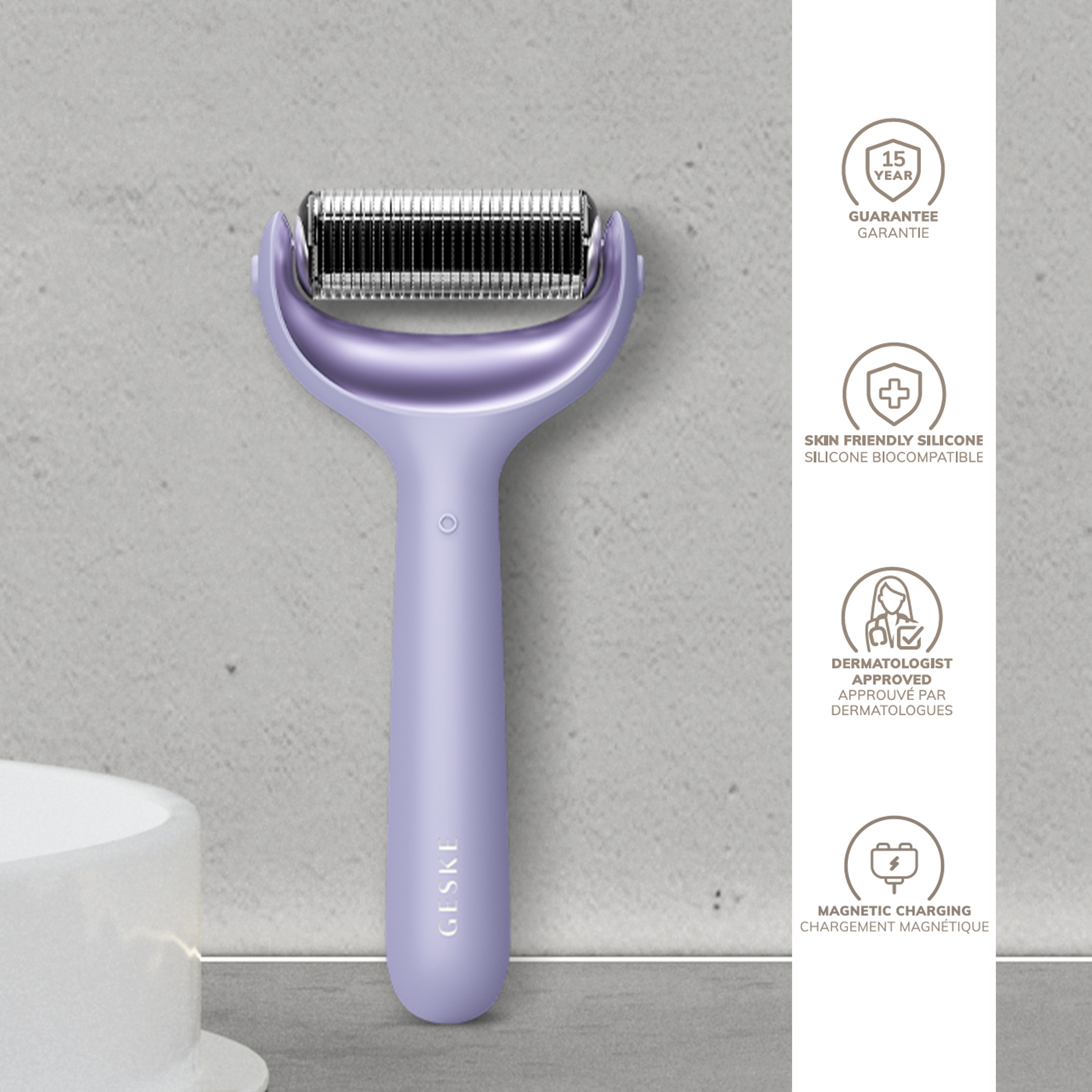 GESKE Micro Needle Face & Body roller 9 in 1 Gray 42