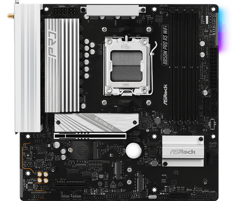 ASRock B850M Pro RS WiFi - AMD AM5 Micro-ATX Motherboard, DDR5, WiFi 6E, PCIe 5.0
