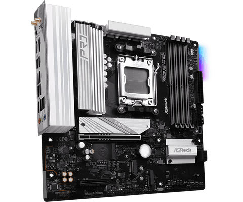 ASRock B850M Pro RS WiFi - AMD AM5 Micro-ATX Motherboard, DDR5, WiFi 6E, PCIe 5.0