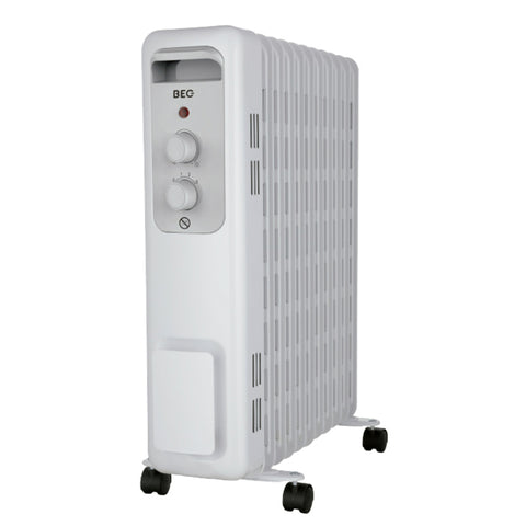 BEC Oil Heater, 11 Fins, 2300 W, White, B20OH11F23WW
