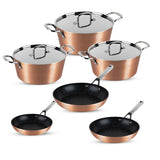 Berlinger Haus Hammered Cooking Set 9 Pcs Cookware Set - (28+24+20 cm) + Fry Pan (28+24+20 cm)