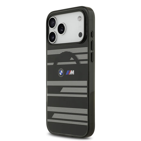 BMW, MagSafe Transparent IML Case with Metal Buttons & Line Designs, iPhone 17 Pro Max