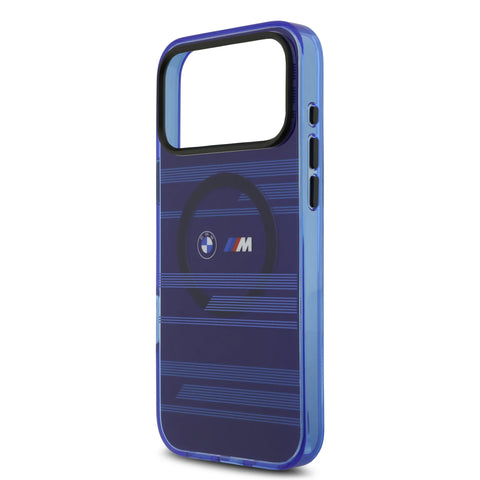 BMW, MagSafe Transparent IML Case with Metal Buttons & Line Designs, iPhone 17 Pro Max