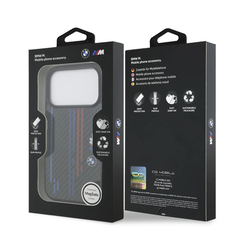 BMW, MagSafe Kevlar Case with Printed Tricolor & Metal Logos, iPhone 17 Pro