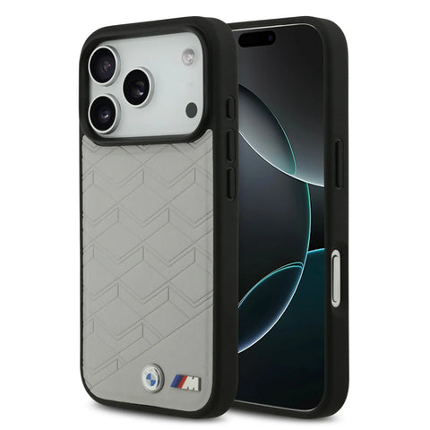 BMW, MagSafe PU Seat-Shaped Leather Case with Metal Logos, iPhone 17 Pro