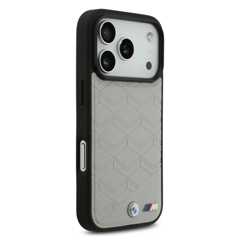 BMW, MagSafe PU Seat-Shaped Leather Case with Metal Logos, iPhone 17 Pro