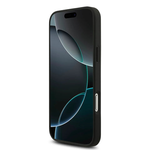 BMW, PU Leather Case with Perforated Stripes & Metal Logos, iPhone 17 Pro Max