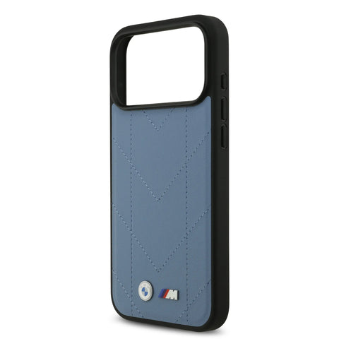 BMW, MagSafe PU Quilted Leather Case with Metal Logos, iPhone 17 Pro Max