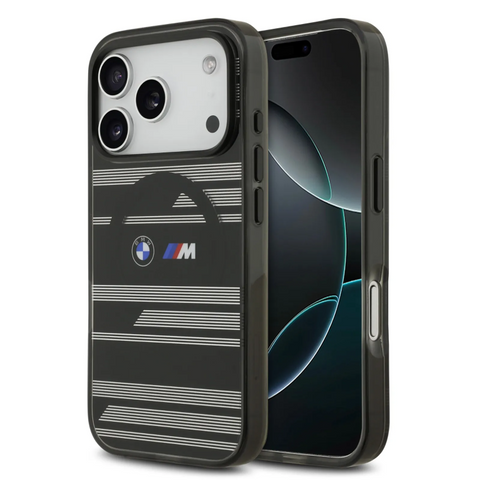 BMW, MagSafe Transparent IML Case with Metal Buttons & Line Designs, iPhone 17 Pro
