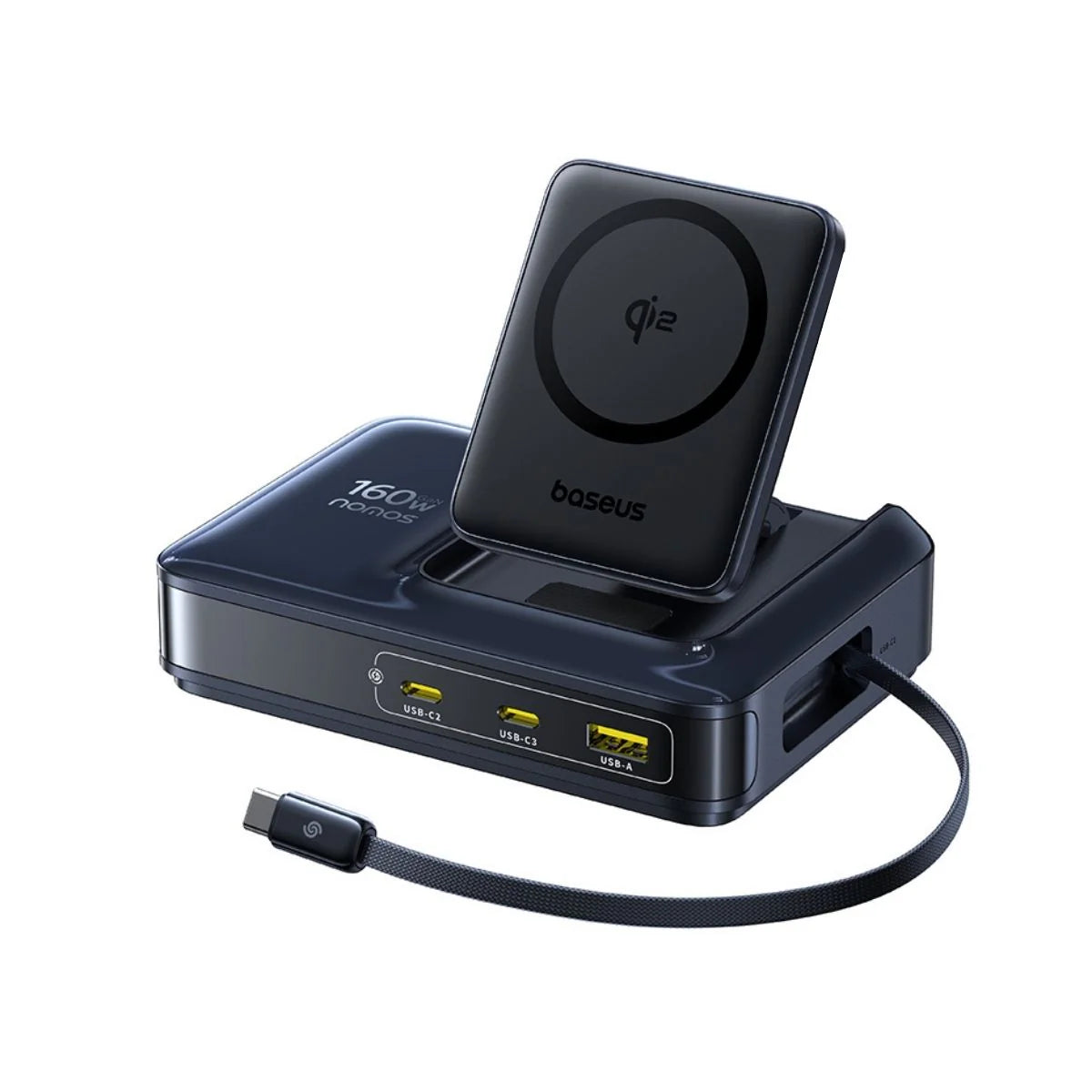 Baseus Nomos Qi2 5-in-1 Desktop Charger 140W - Black
