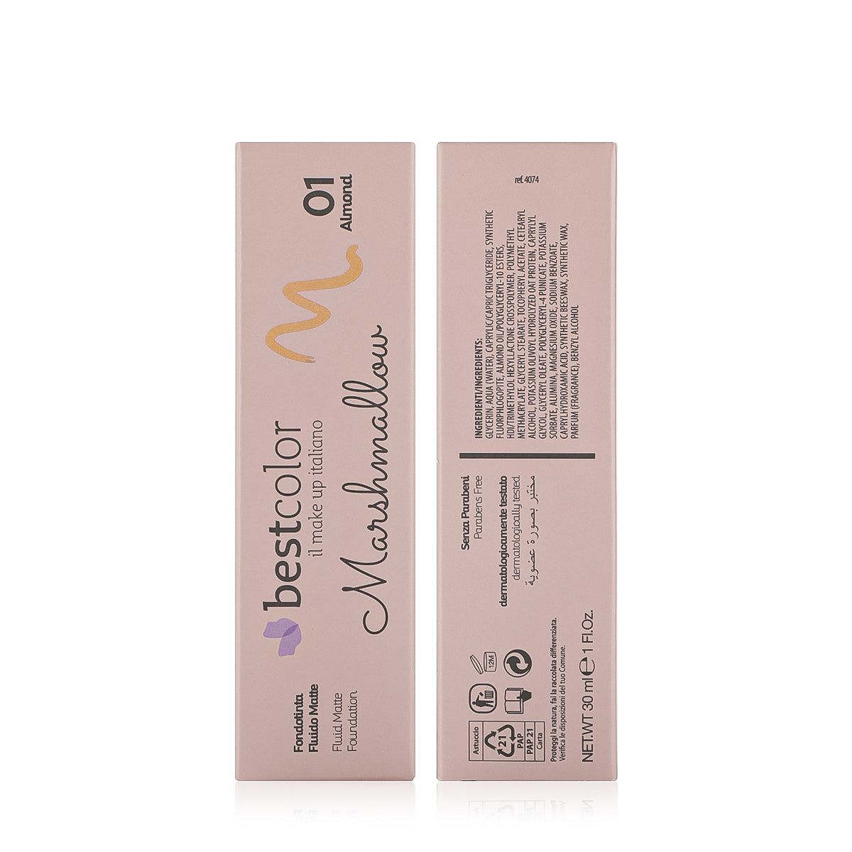 Best Color, Fluid Matte Marshmallow Foundation - NO.01