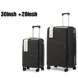 American Luggage ABS Trolley Hard Luggage Set of 2 (20-30 Inch) - Black