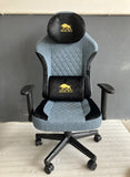 Black Bull Gaming Chair With Molded Headrest Up & Down - Fabric - Blue/Black