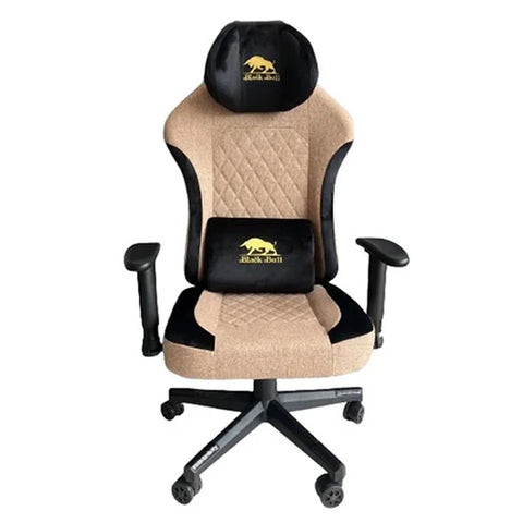 Black Bull Gaming Chair With Molded Headrest Up & Down - Fabric - Brown/Black