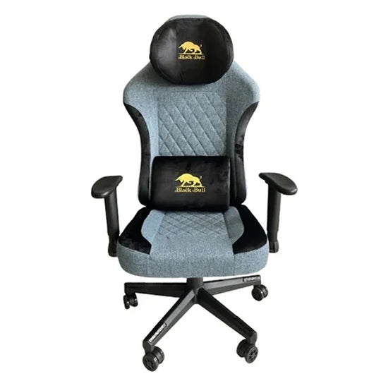 Black Bull Gaming Chair With Molded Headrest Up & Down - Fabric