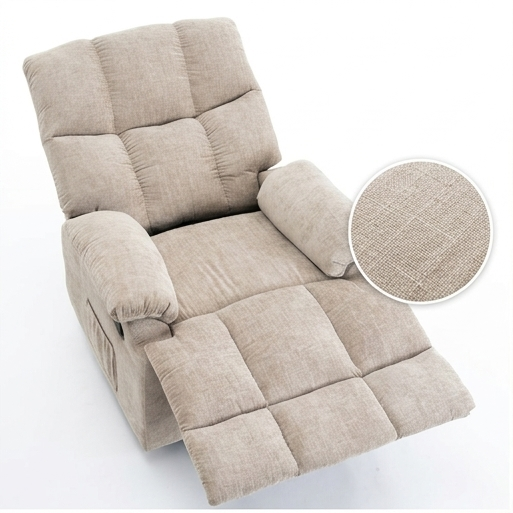 Lounge Recliner Sofa – Chenille Fabric (88 x 94 x 103 cm)