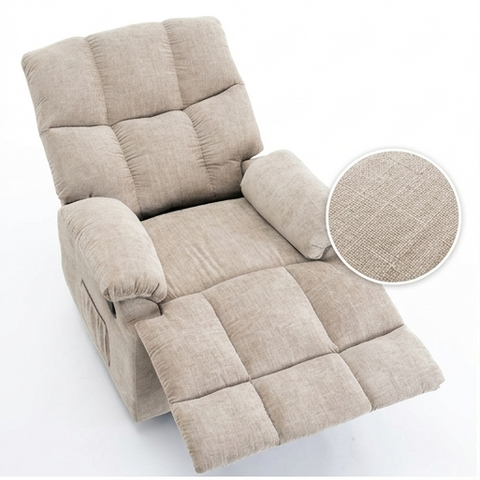 Lounge Recliner Sofa – Chenille Fabric (88 x 94 x 103 cm)