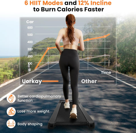 Black Bull Walking Pad Foldable Treadmill - Black