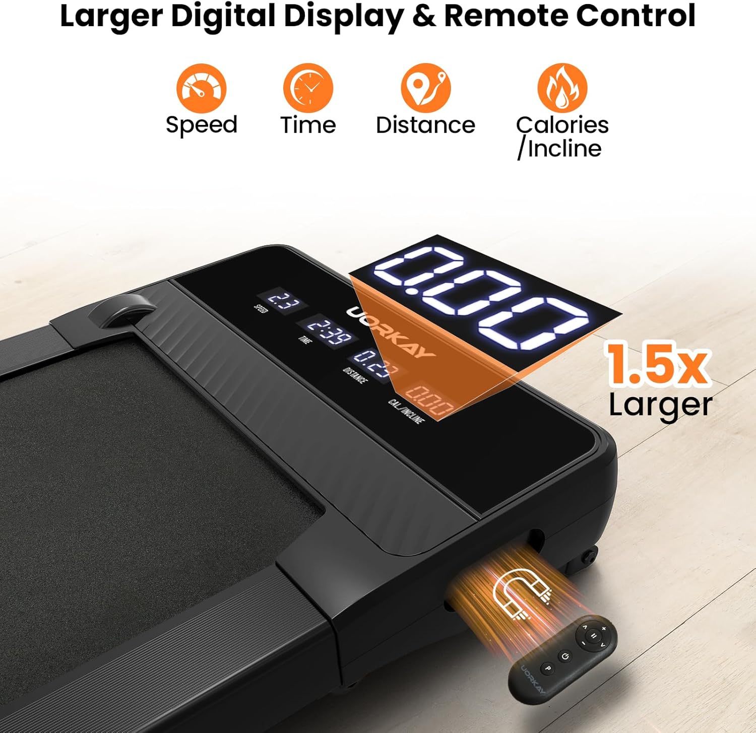 Black Bull Walking Pad Foldable Treadmill - Black