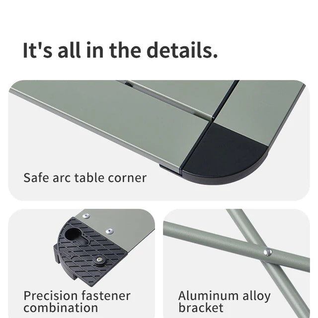 Naturehike Yamami L03 Casual Folding Table - Grey (Medium) (52.5*52.5*42)