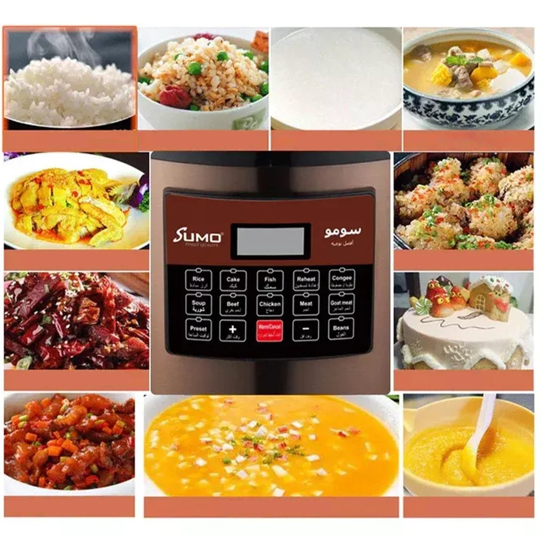 Sumo SPC-112, 12L Electric Pressure Cooker 1600W with 12 Preset Cooking Programs