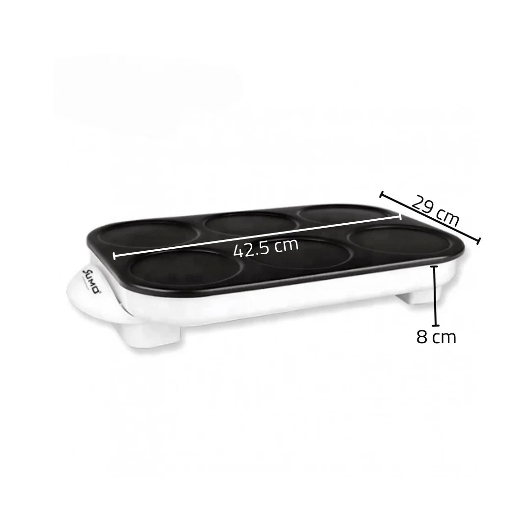 Sumo, 1200W Electric Crepe Maker with 6 Non-Stick Molds (SX-8160)