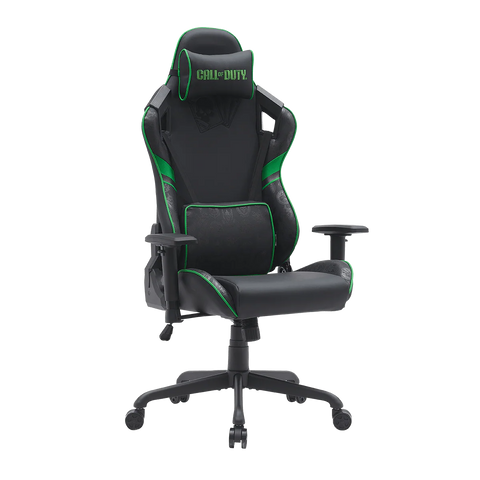 GameOn, Call Of Duty (COD), Gaming Chair With Adjustable 2D Armrest & Metal Base - Green/Black